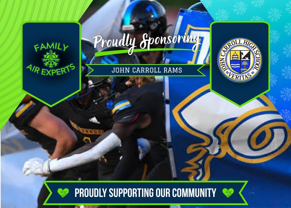 Family Air Experts Is a Gym and Field Banner Sponsor for John Carroll Rams Athletics 1 family air experts john carroll rams sponsor fort pierce
